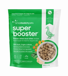 Small Batch Super Booster Freeze-Dried Meal Topper & Treat for Dogs & Cats (Duck Bites) dog multipurpose item,all-in-one pet tool
