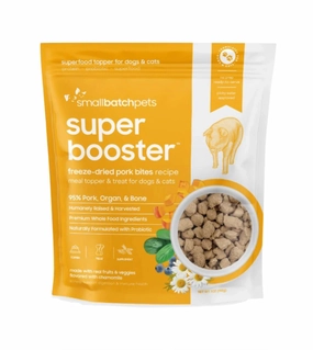 Small Batch Super Booster Freeze-Dried Meal Topper & Treat for Dogs & Cats (Pork Bites) dog multipurpose item,all-in-one pet tool