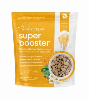 Small Batch Super Booster Freeze-Dried Meal Topper & Treat for Dogs & Cats (Pork Bites) freeze-dried dog food,lightweight pet food