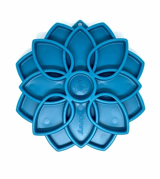 SodaPup Enrichment Feeding Tray For Dogs (Blue Mandala) dog bowl,pet feeder