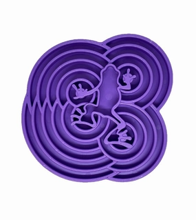 SodaPup Enrichment Feeding Tray For Dogs (Purple Water Frog) dog bowl,pet feeder