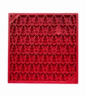 SodaPup Enrichment Lick Mat For Dogs (Square / Red Tree) dog bowl,pet feeder