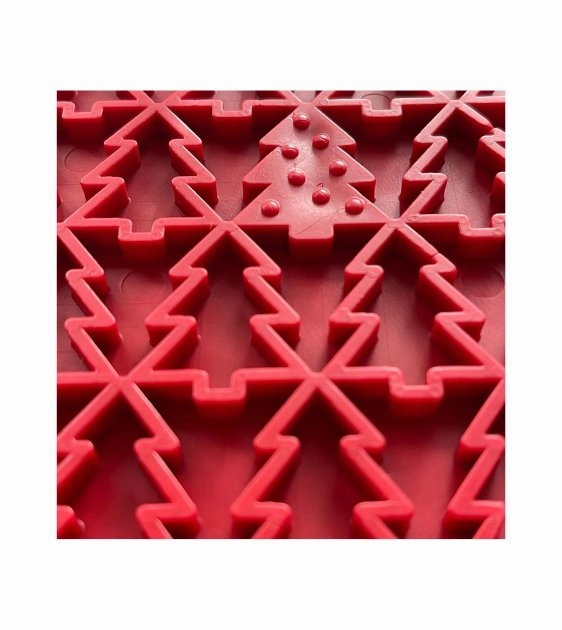 SodaPup Enrichment Lick Mat For Dogs (Square / Red Tree)