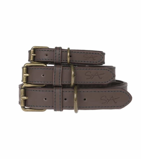 Sophie Allport Woof Leather Dog Collar