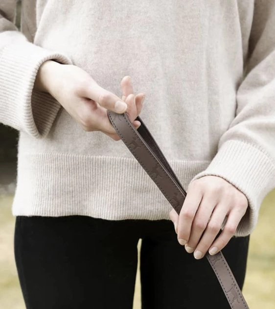 Sophie Allport Woof Leather Dog Lead