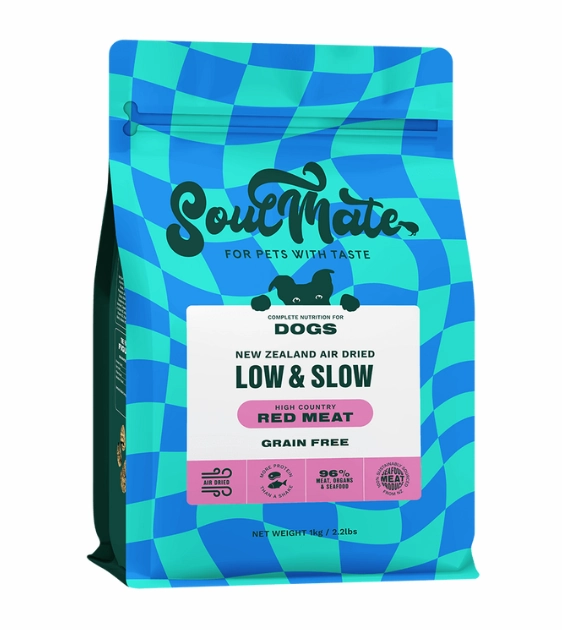 SoulMate LOW & SLOW Grain Free Air Dried Dog Food (High Country Red Meat) air-dried dog food,dehydrated dog food