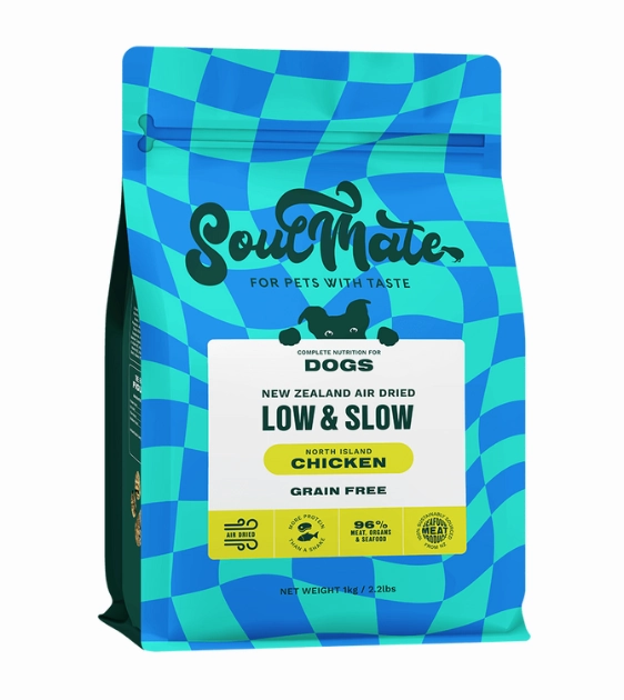 SoulMate LOW & SLOW Grain Free Air Dried Dog Food (North Island Chicken) air-dried dog food,dehydrated dog food