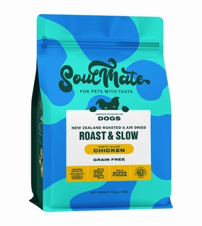 SoulMate ROAST & SLOW Grain Free Roasted & Air Dried Dog Food (North Island Chicken) air-dried dog food,dehydrated dog food