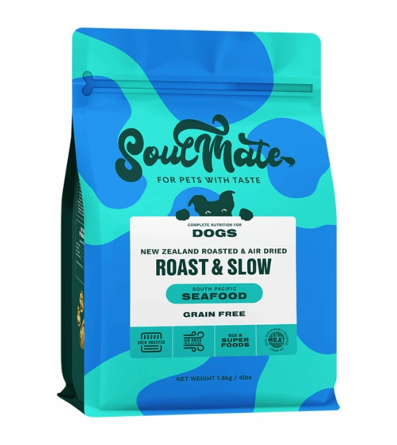 SoulMate ROAST & SLOW Grain Free Roasted & Air Dried Dog Food (South Pacific Seafood) air-dried dog food,dehydrated dog food
