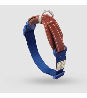 Sputnik Leather & Nylon (Blue) Dog Collar dog charms,dog ID