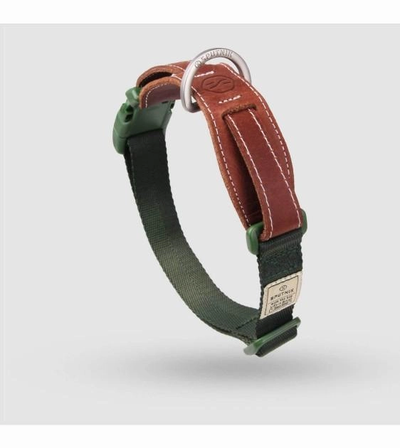 Sputnik Leather & Nylon (Green) Dog Collar dog charms,dog ID