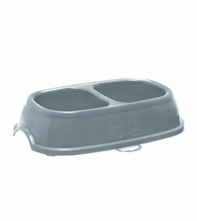Stefanplast Break 11 Double Bowl (Powdered Blue) Cats & Dogs dog bowl,pet feeder