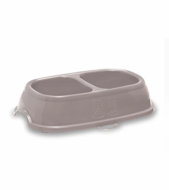 Stefanplast Break 11 Double Bowl (Powdered Pink) Cats & Dogs small breed food,tiny dog food
