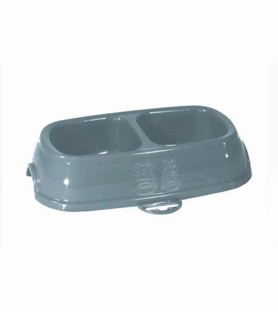 Stefanplast Break 13 Double Bowl (Powdered Blue) For Cats & Dogs small breed food,tiny dog food