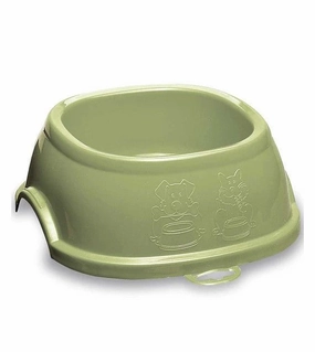 Stefanplast Break 5 Square Bowl (Green) For Cats & Dogs small breed food,tiny dog food