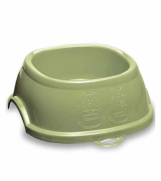 Stefanplast Break 5 Square Bowl (Green) For Cats & Dogs small breed food,tiny dog food