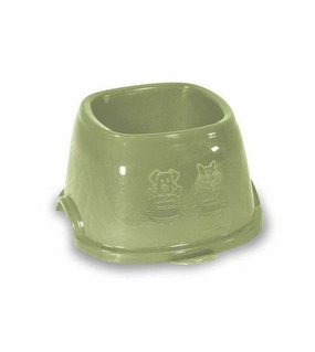 Stefanplast Break 9 Square Cat & Dog Bowl (Green) small breed food,tiny dog food