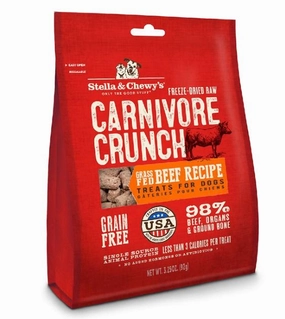 Stella & Chewy's Freeze Dried Carnivore Crunch Grass-Fed Beef Recipe Dog Treats dog skin care,coat supplements