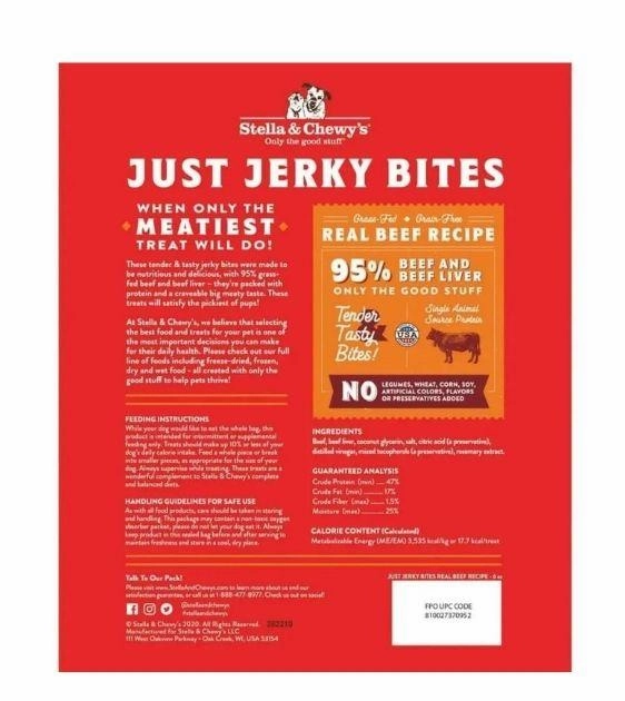 Stella & Chewy's Just Jerky Bites (Beef) Dog Treats