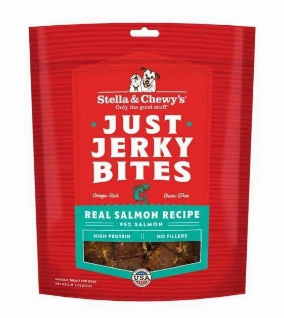 Stella & Chewy's Just Jerky Bites (Salmon) Dog Treats dog skin care,coat supplements