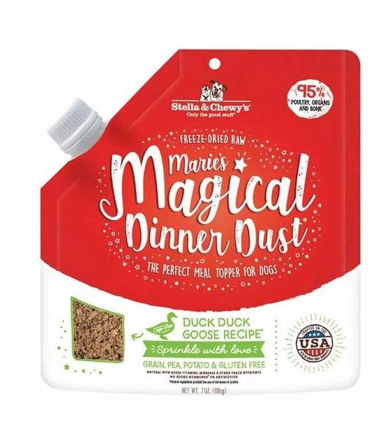 Stella & Chewy's Marie's Magical Dinner Dust (Duck) Freeze Dried Raw Dog Food Topper freeze-dried dog food,lightweight pet food