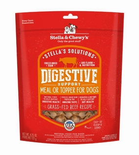 Stella & Chewy's Stella's Solutions (Digestive Boost) Grass-Fed Beef Freeze-Dried Raw Dog Food dog skin care,coat supplements