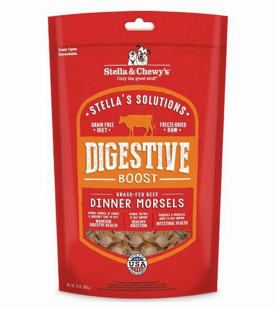 Stella & Chewy's Stella's Solutions (Digestive Boost) Grass-Fed Beef Freeze-Dried Raw Dog Food