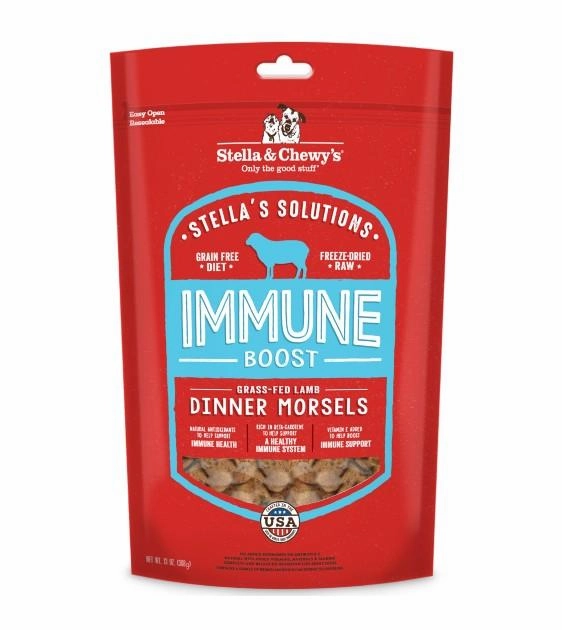 Stella & Chewy's Stella's Solutions (Immune Boost) Grass-Fed Lamb Freeze-Dried Raw Dog Food dog skin care,coat supplements