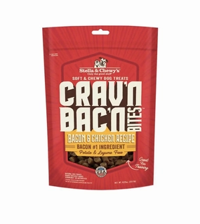 Stella & Chewys Cravn Bacn Bites (Bacon & Chicken) Recipe Dog Treats dog skin care,coat supplements
