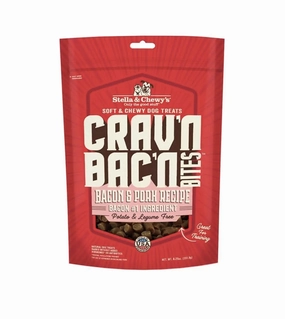 Stella & Chewys Cravn Bacn Bites (Bacon & Pork) Recipe Dog Treats dog skin care,coat supplements