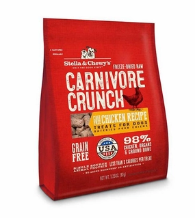 Stella & Chewys Freeze Dried Carnivore Crunch Cage Free Chicken Recipe Dog Treats dog skin care,coat supplements