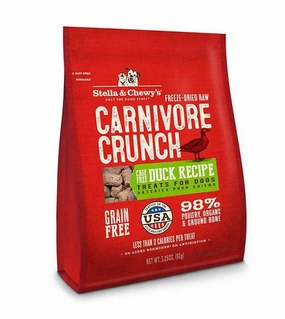 Stella & Chewys Freeze Dried Carnivore Crunch Cage Free Duck Recipe Dog Treats