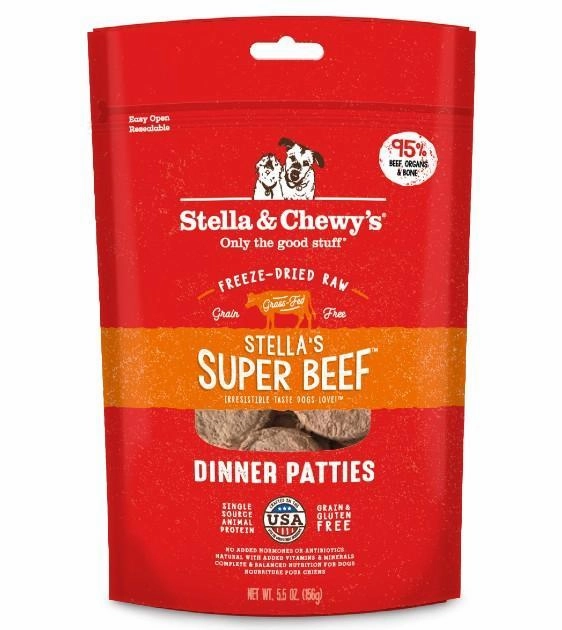 Stella & Chewys Freeze Dried Dinner Patties Dog Food (Beef)
