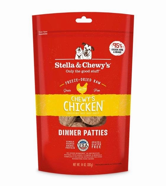 Stella & Chewys Freeze Dried Dinner Patties Dog Food (Chicken) dog skin care,coat supplements