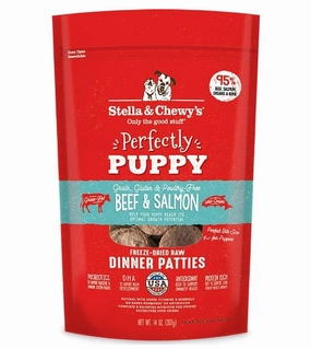 Stella & Chewys Freeze Dried Dinner Patties Dog Food (Perfectly Puppy - Beef & Salmon) dog skin care,coat supplements