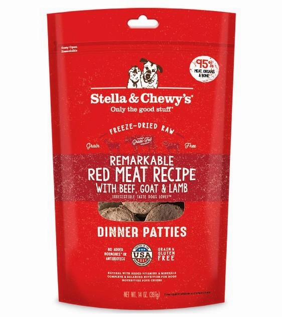 Stella & Chewys Freeze Dried Dinner Patties Dog Food (Red Meat) dog skin care,coat supplements