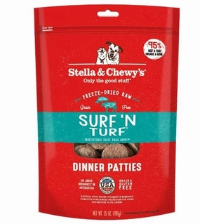 Stella & Chewys Freeze Dried Dinner Patties Dog Food (Surf N' Turf) dog skin care,coat supplements