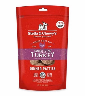 Stella & Chewys Freeze Dried Dinner Patties Dog Food (Turkey) dog skin care,coat supplements