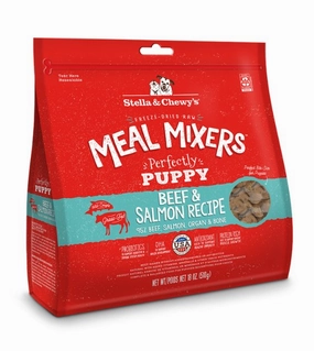 Stella & Chewys Freeze Dried Meal Mixers (Perfectly Puppy Beef & Salmon) for Puppies dog multipurpose item,all-in-one pet tool