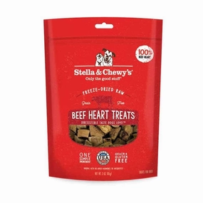 Stella & Chewys Freeze Dried Single Ingredient Beef Heart Dog Treats dog skin care,coat supplements