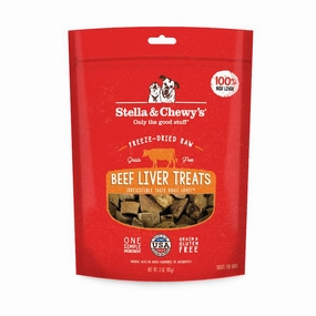 Stella & Chewys Freeze Dried Single Ingredient Beef Liver Dog Treats freeze-dried dog food,lightweight pet food