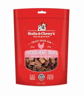 Stella & Chewys Freeze Dried Single Ingredient Chicken Heart Dog Treats dog skin care,coat supplements
