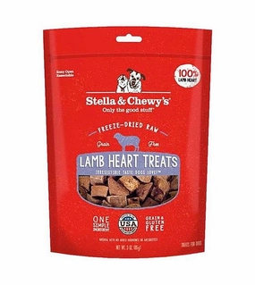 Stella & Chewys Freeze Dried Single Ingredient Lamb Heart Dog Treats