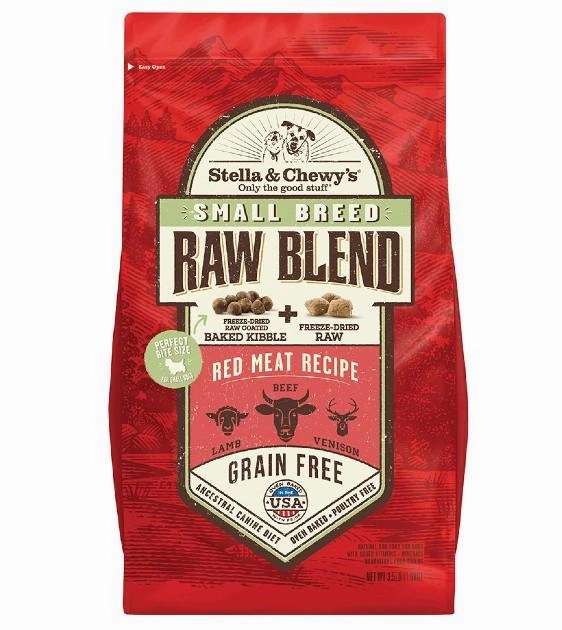 Stella & Chewys Grain Free Raw Blend Kibbles (Small Breed Red Meat) Dry Dog Food dog skin care,coat supplements