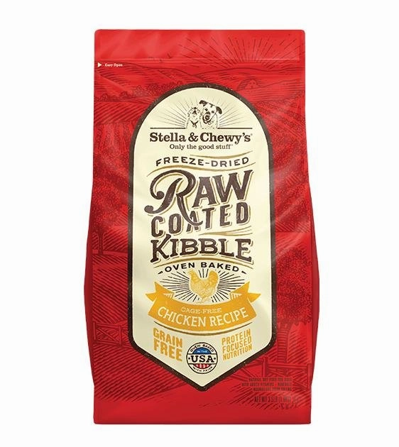 Stella & Chewys Grain Free Raw Coated Kibbles (Chicken) Dry Dog Food dog skin care,coat supplements