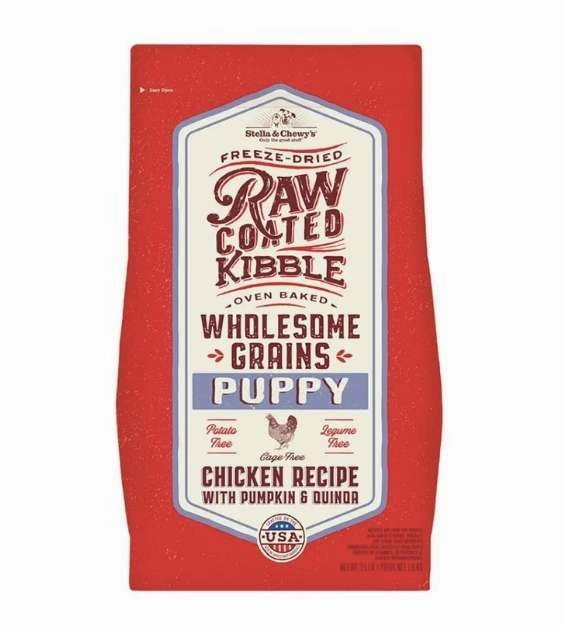 Stella & Chewys Wholesome Grains Raw Coated Kibbles (Puppy Chicken) Dry Dog Food