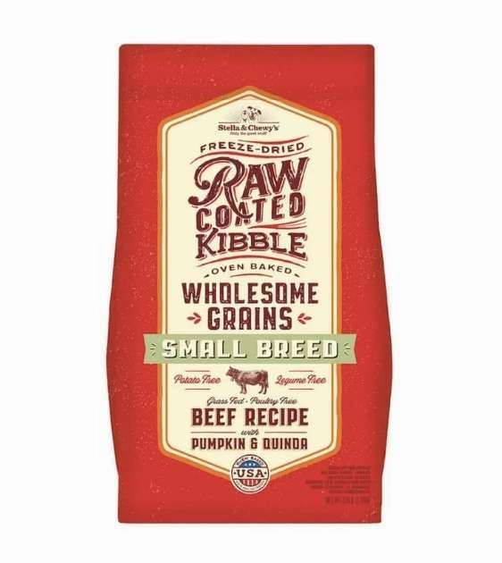 Stella & Chewys Wholesome Grains Raw Coated Kibbles (Small Breed Beef) Dry Dog Food dog skin care,coat supplements