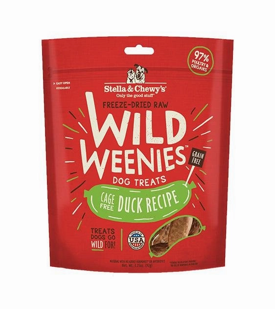 Stella & Chewys Wild Weenies (Duck) Freeze Dried Dog Treats dog skin care,coat supplements