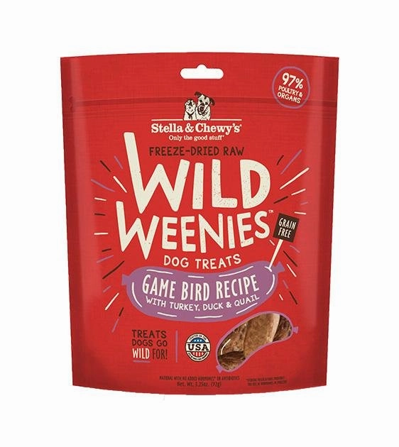 Stella & Chewys Wild Weenies (Game Bird) Freeze Dried Dog Treats dog skin care,coat supplements