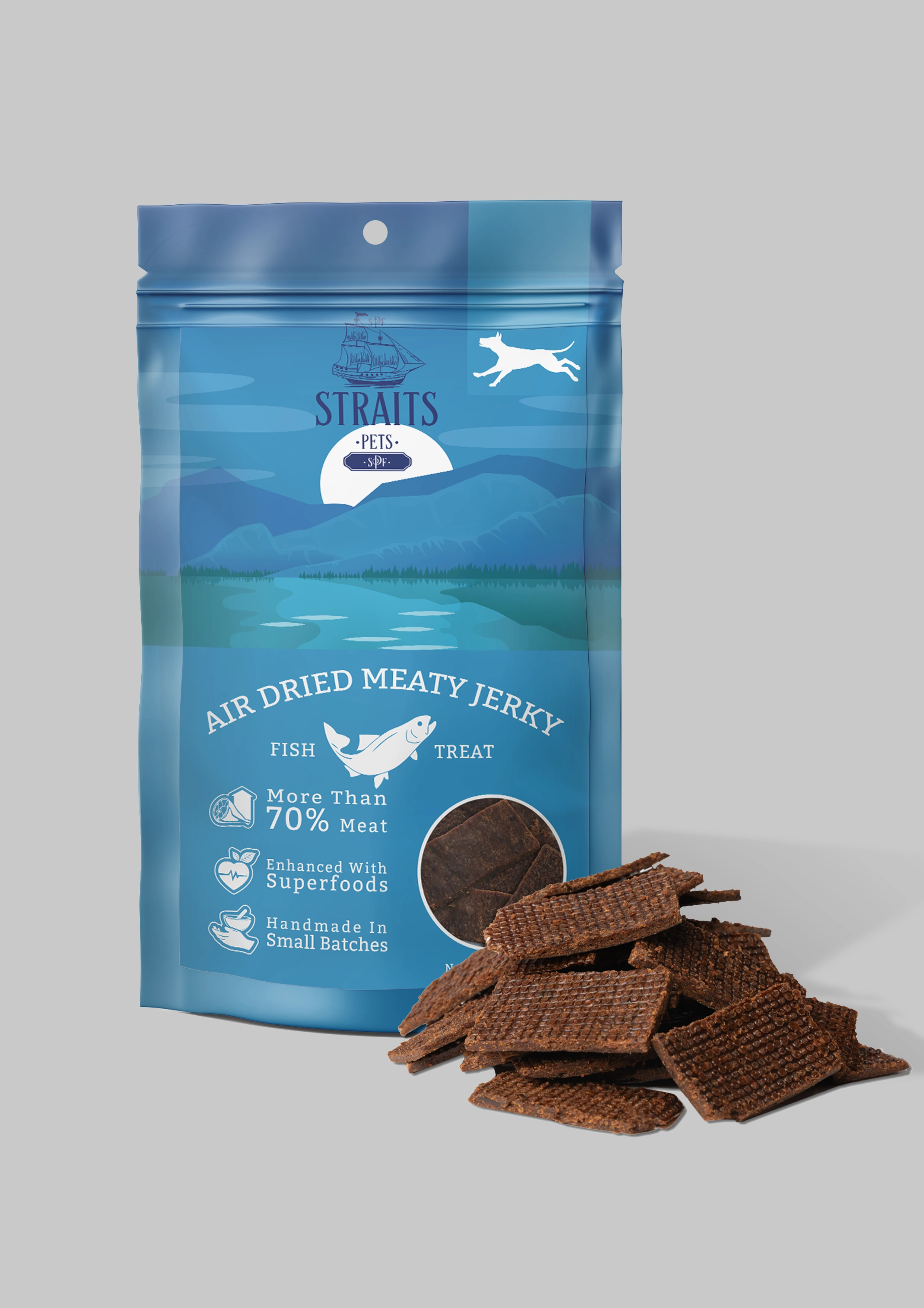 Straits Pets Air Dried Meaty Jerky Dog Treats (Fish)